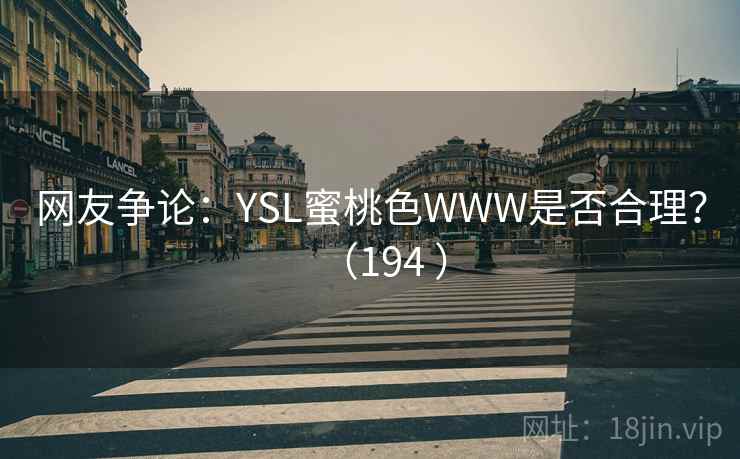 网友争论：YSL蜜桃色WWW是否合理？（194 ）
